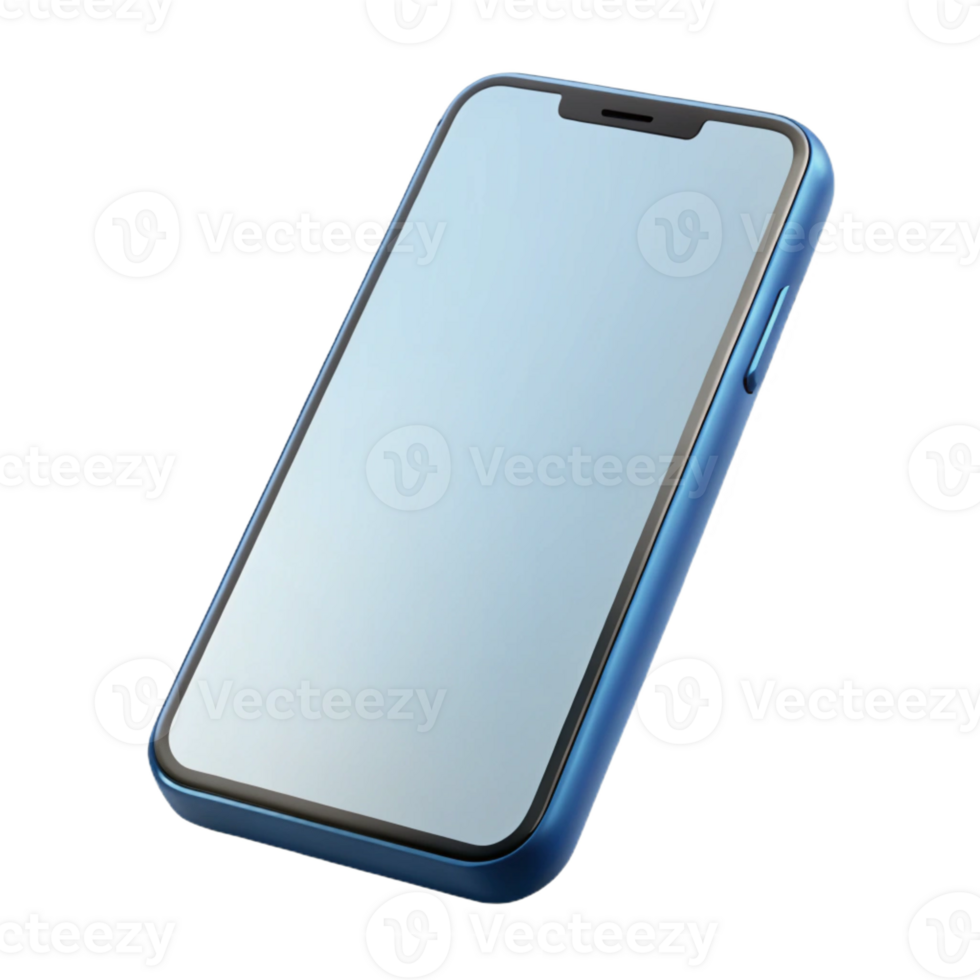 serene modern Modern smartphone with blank screen 4K png