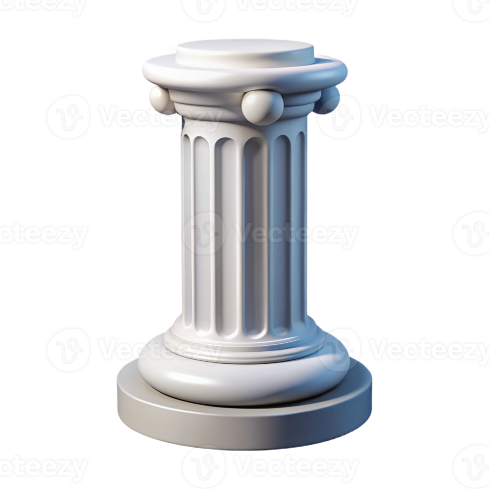 serene rustic Classical column base, Doric order, professional png