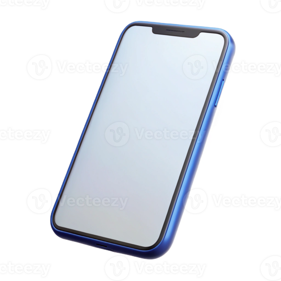 stunning classic Modern smartphone displaying a blank screen original png
