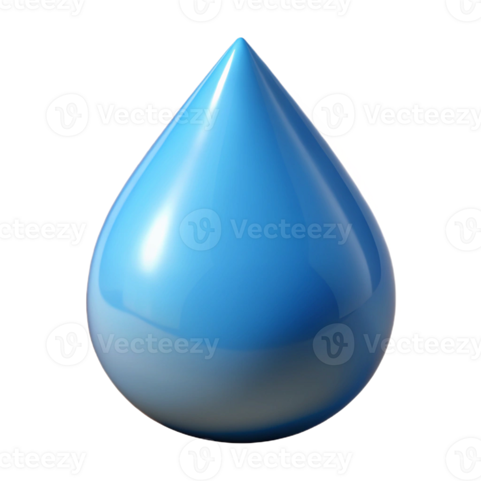 dramatic contemporary A single raindrop, perfectly formed, authentic png