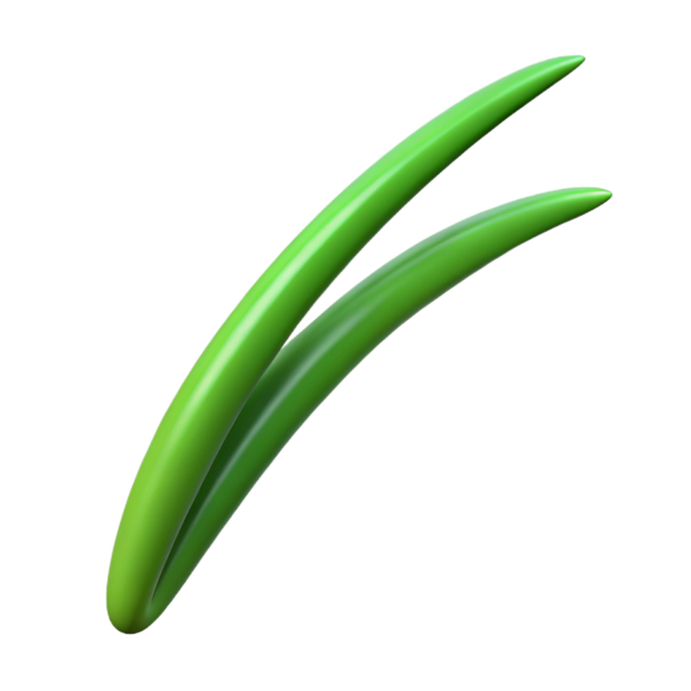 extraordinary minimalist Single green blade of grass, genuine png