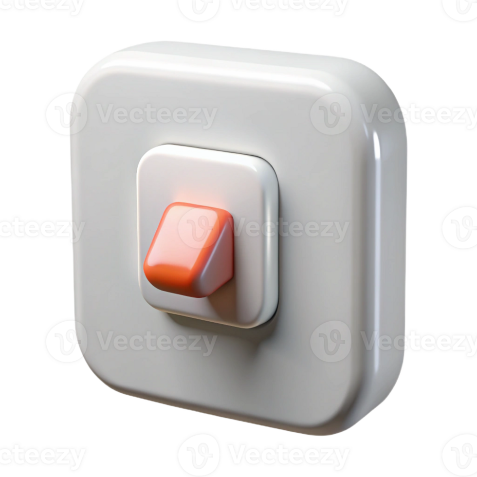 beautiful abstract Light switch toggle style white authentic png