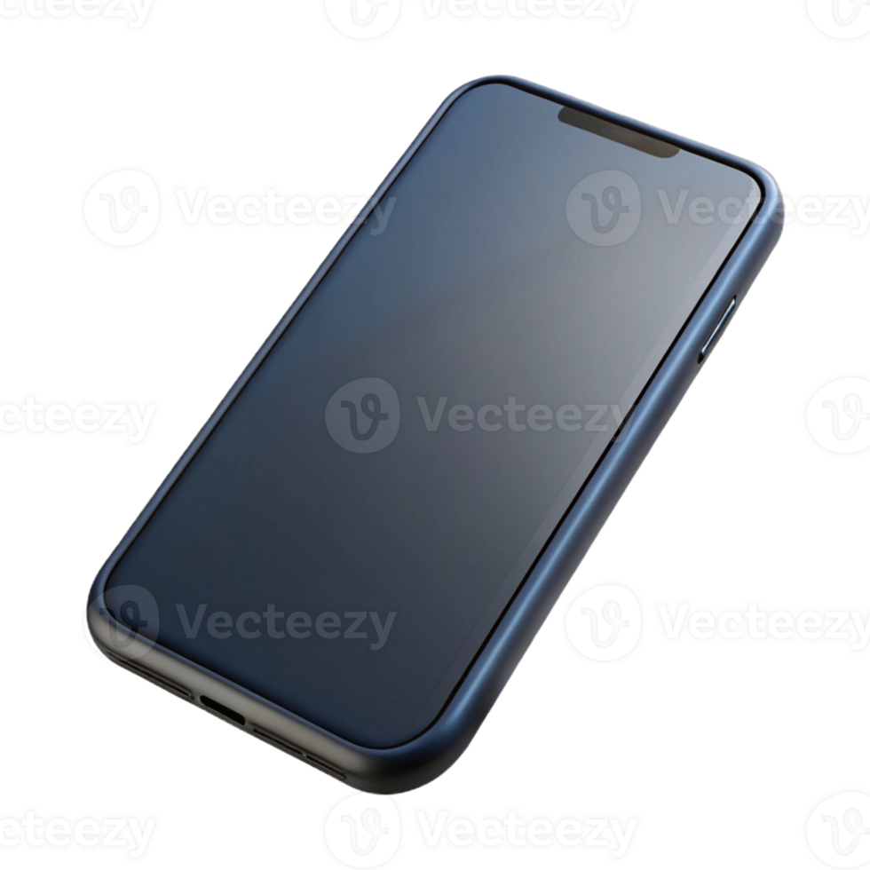 serene minimalist Smartphone, black, blank screen, exclusive png