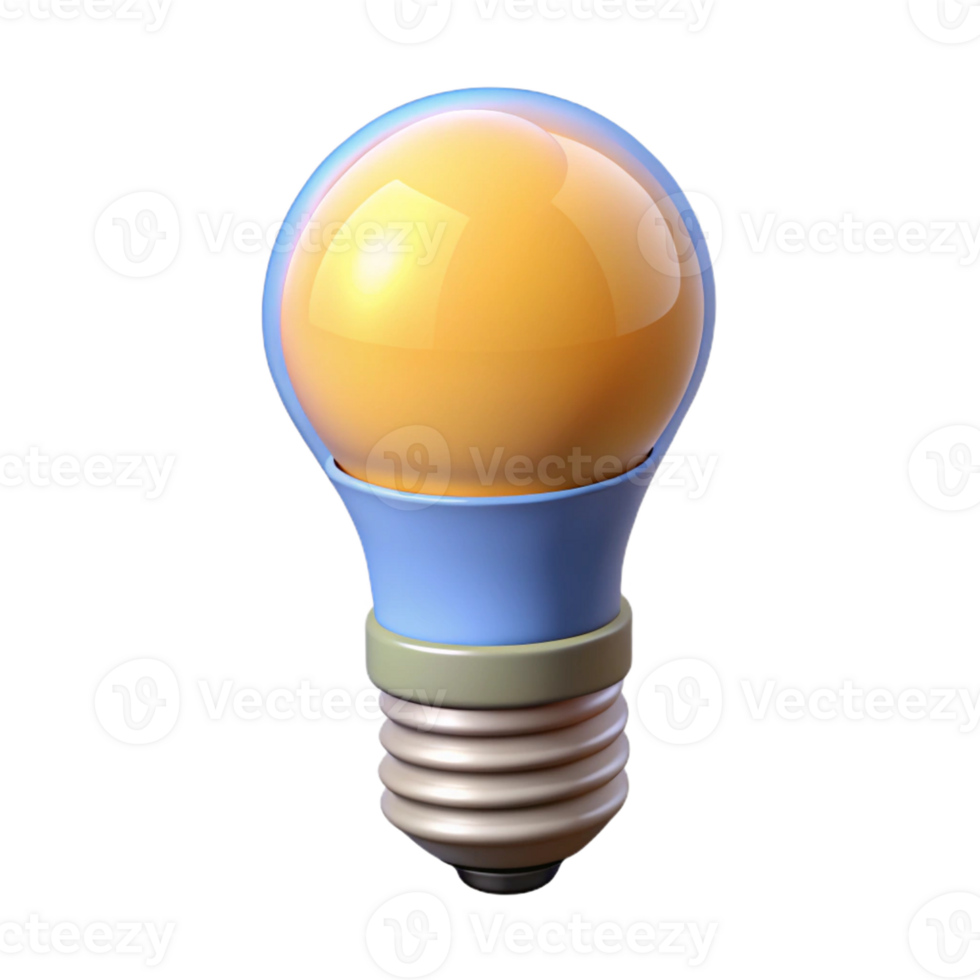 vibrant creative Light bulb LED energy efficient professional png