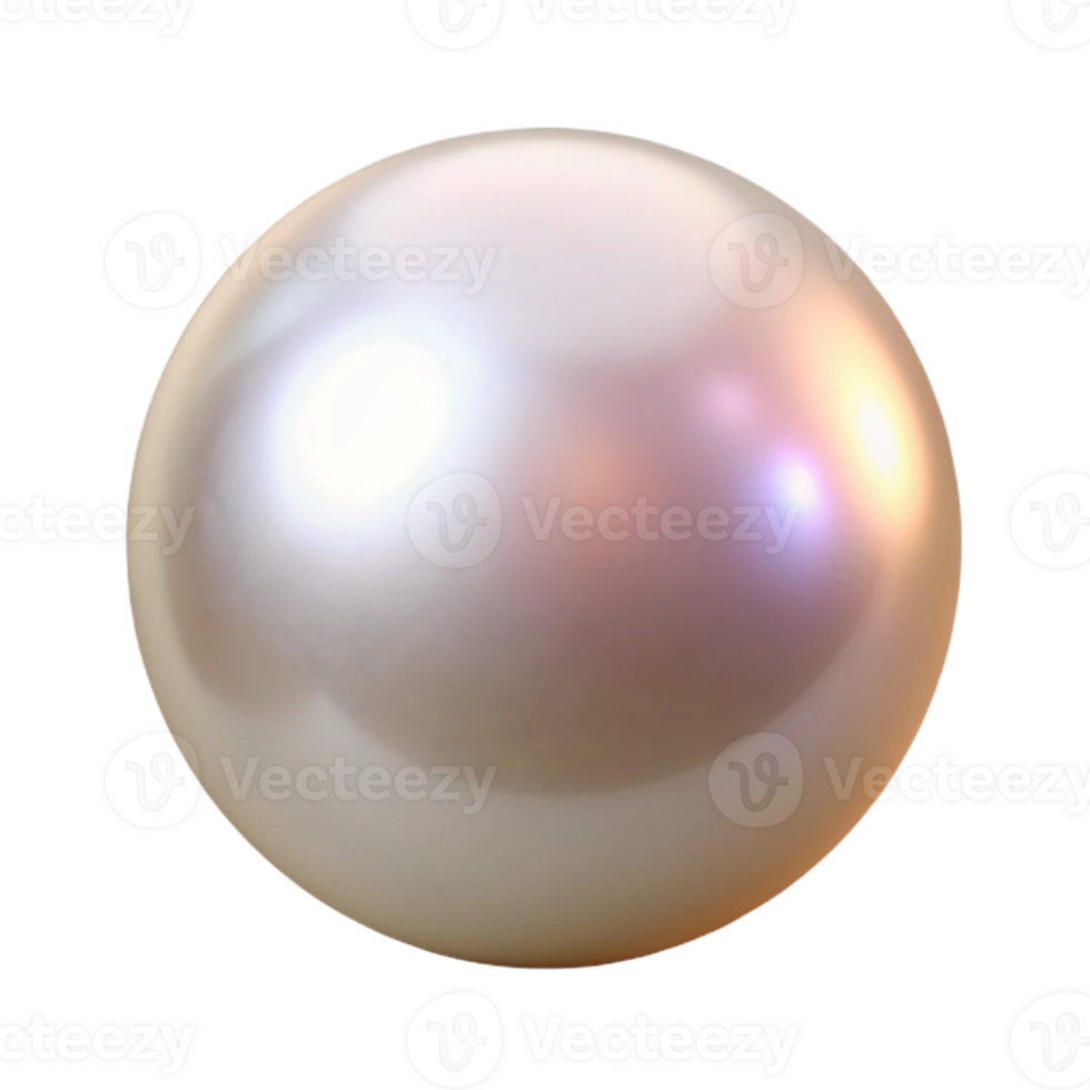 vibrant rustic A single pearl, perfectly round, detailed png