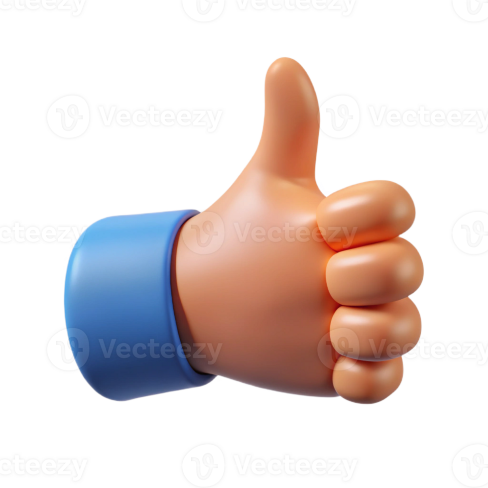 vibrant artistic A hand giving a thumbs up authentic png