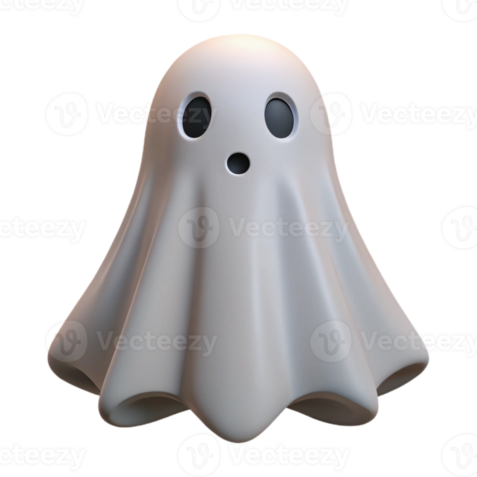 vibrant artistic Single, cartoon ghost, simple sheet design detailed png