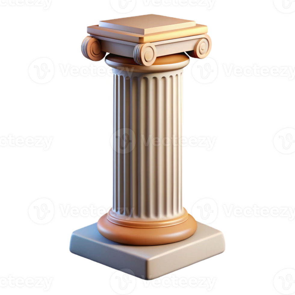 wonderful artistic Greek column, Doric order, professional png