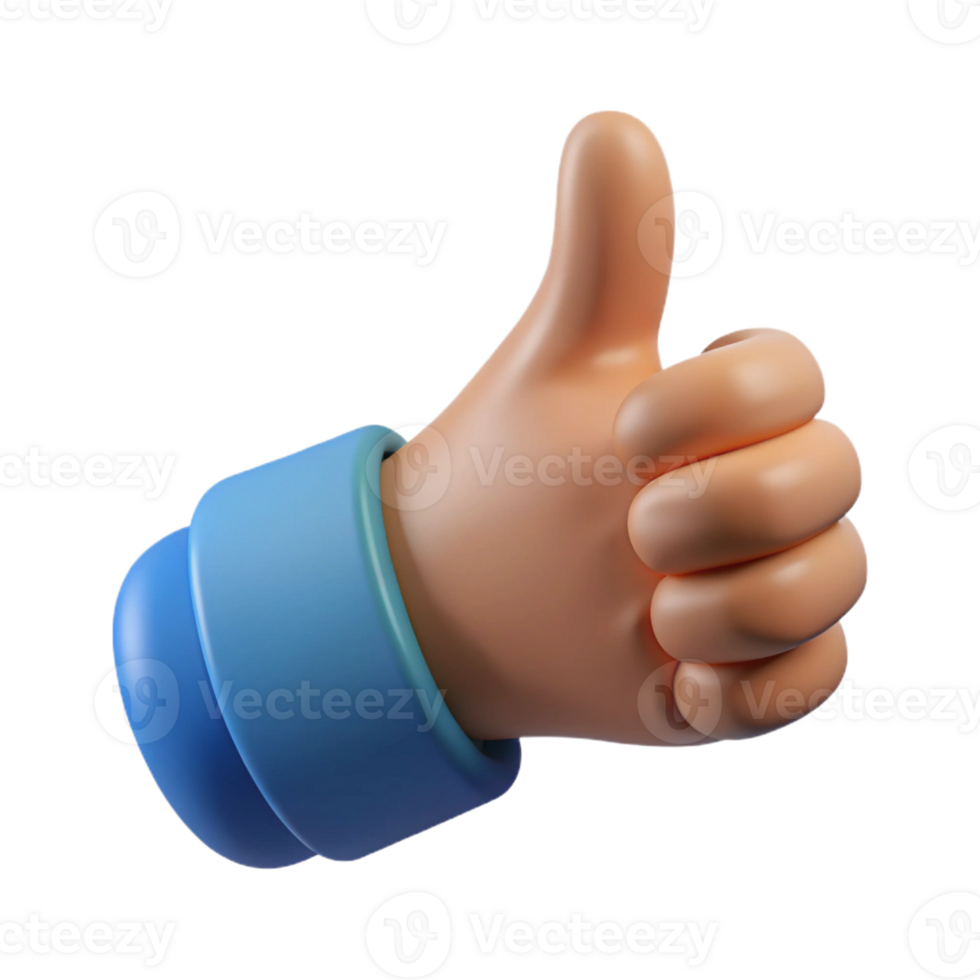 serene creative A hand giving a thumbs up professional png