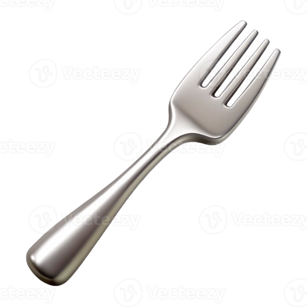 beautiful vintage Fork, silver, standard design, high resolution png