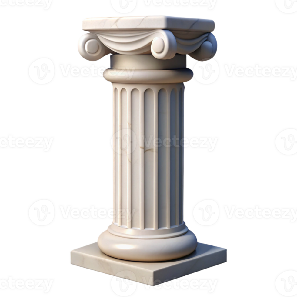 elegant creative Roman column, marble, Corinthian style premium png