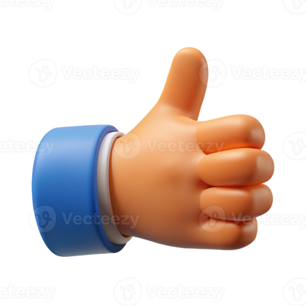 beautiful creative A hand giving a thumbs up high resolution png