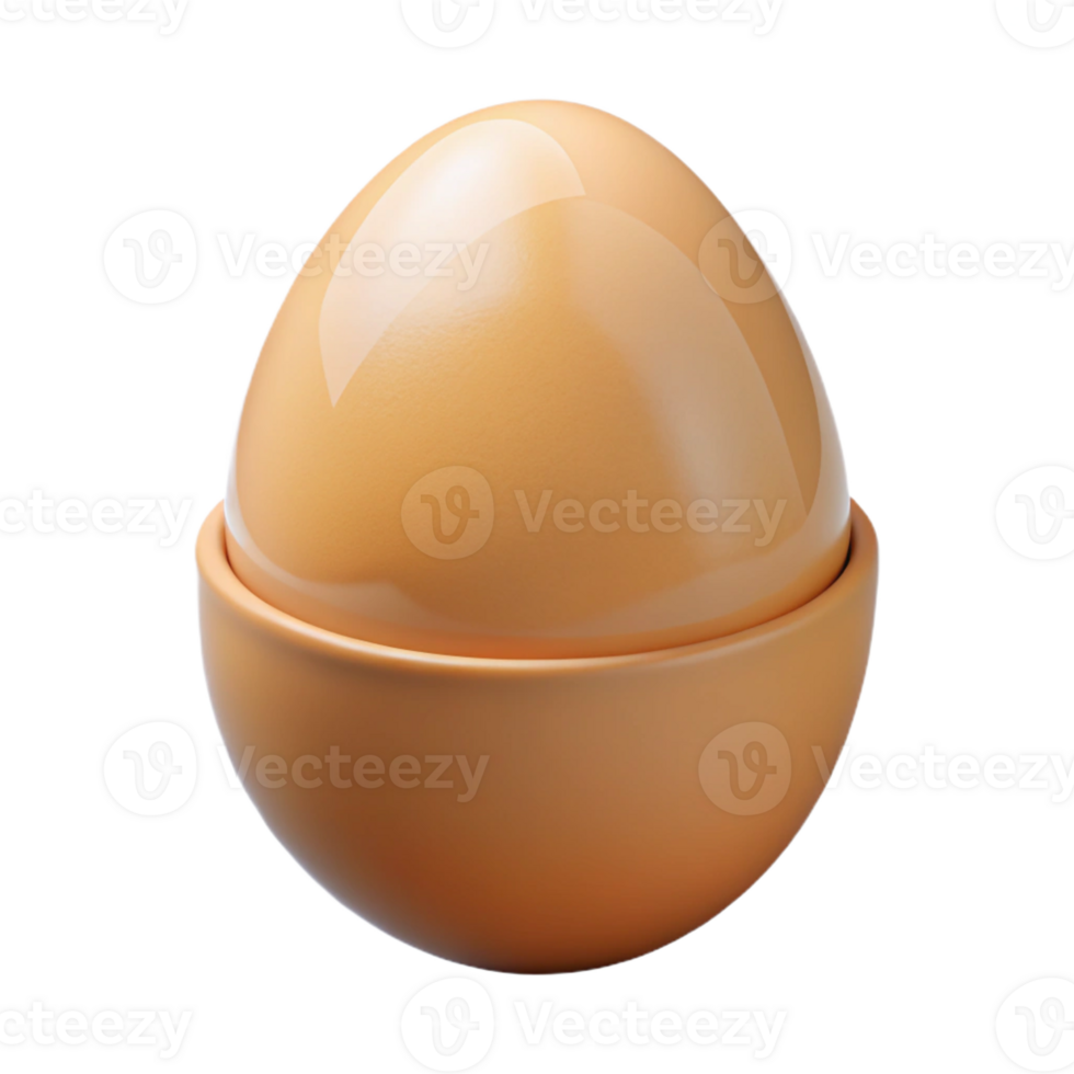 vibrant traditional A single, whole egg in its shell high quality png