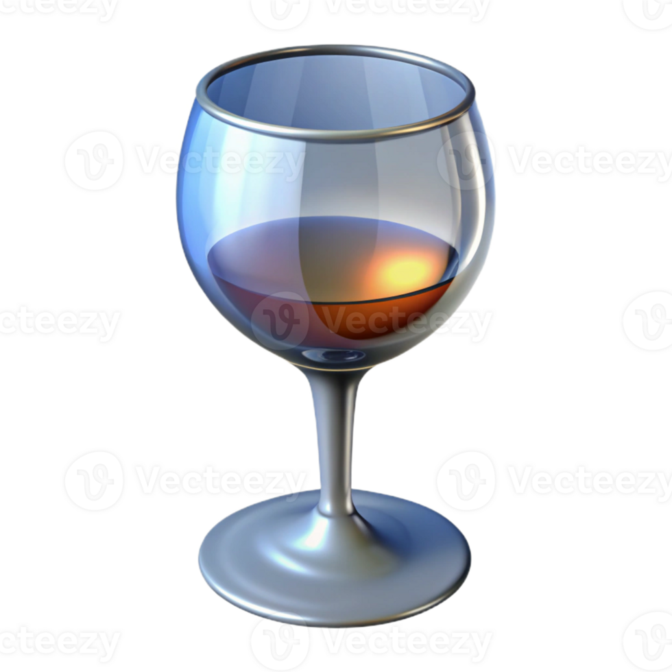 elegant creative Wine glass, clear, stemmed, authentic png
