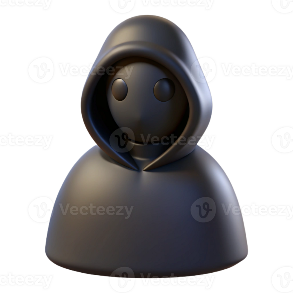 impressive rustic A hooded figure, cloaked in black exclusive png