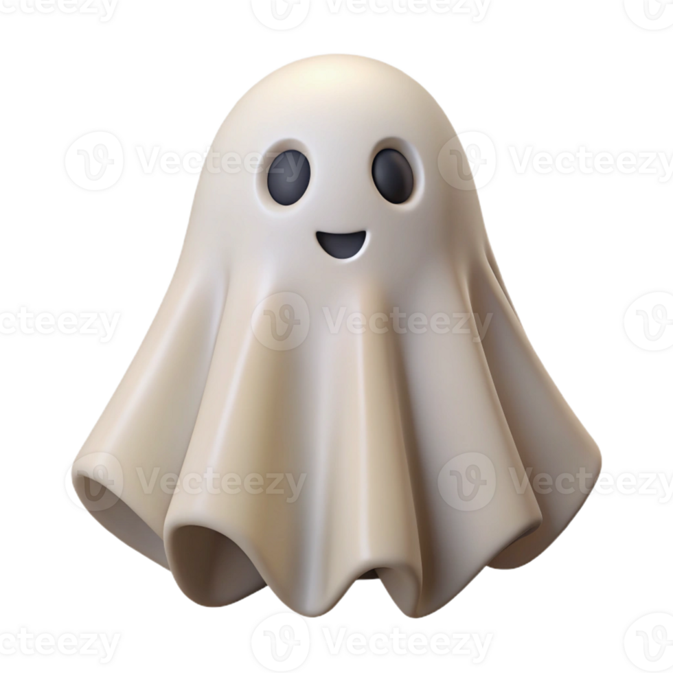 serene creative Single, cartoon ghost, simple sheet design professional png