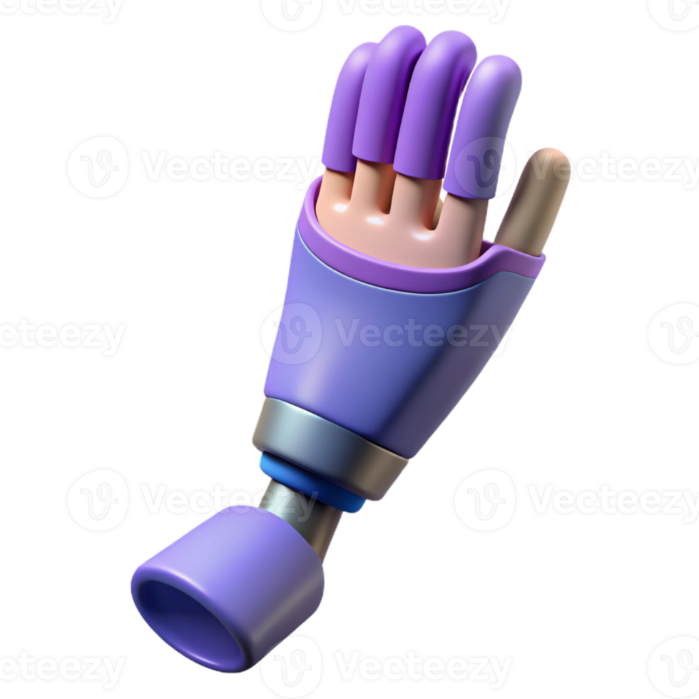 beautiful vintage 3D printed prosthetic limb premium png