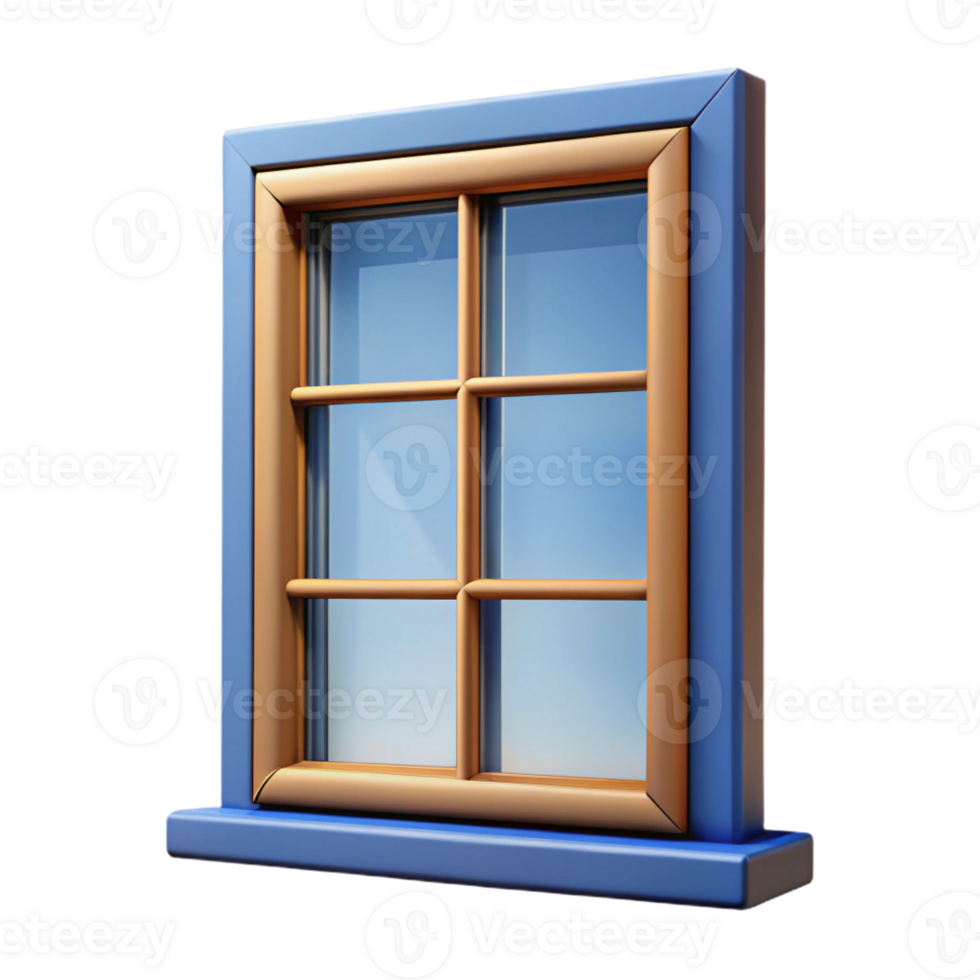 serene modern Window frame double-hung sash authentic png