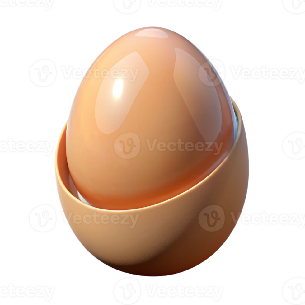 magnificent artistic A single, whole egg in its shell 4K png