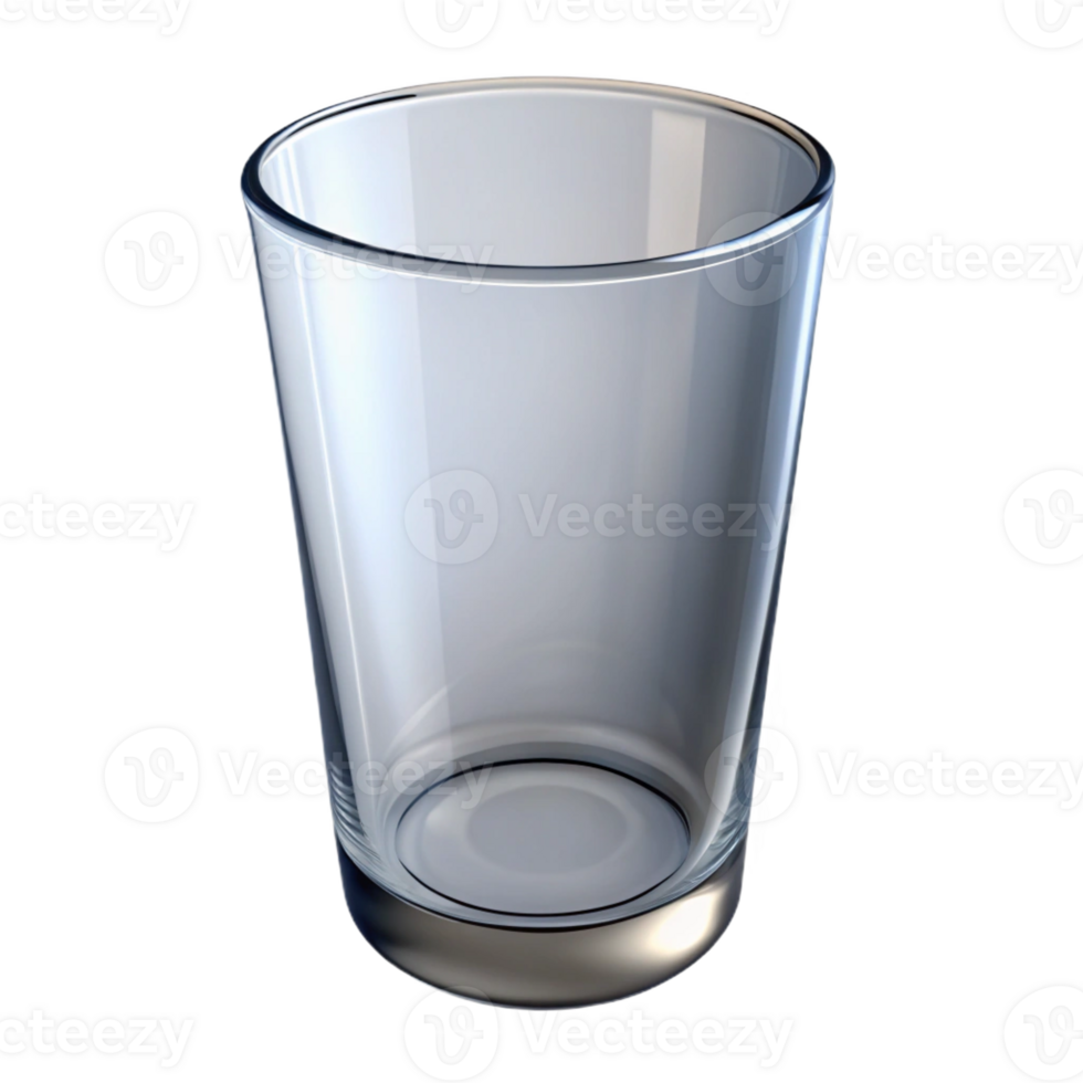 wonderful traditional Pint glass, clear, cylindrical shape, detailed png