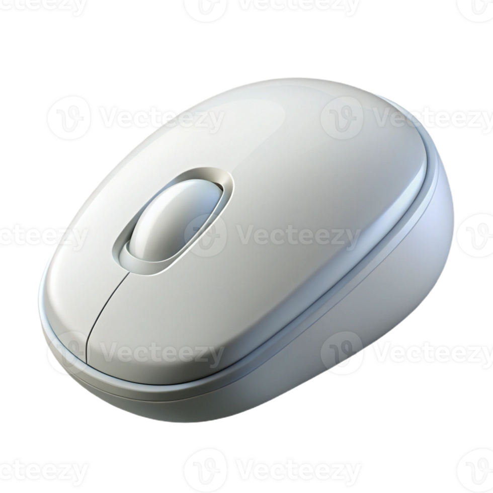 impressive creative Wireless mouse ergonomic optical white detailed png