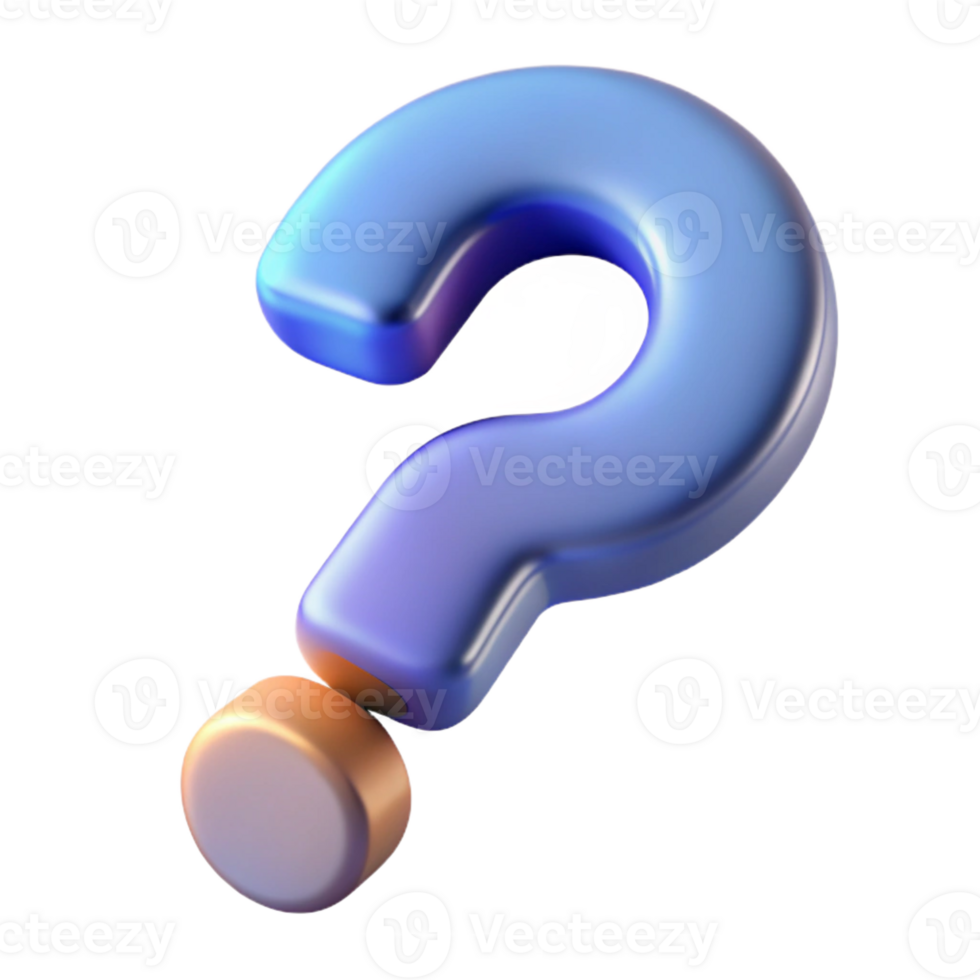 wonderful modern A question mark, stylized, abstract curiosity professional png