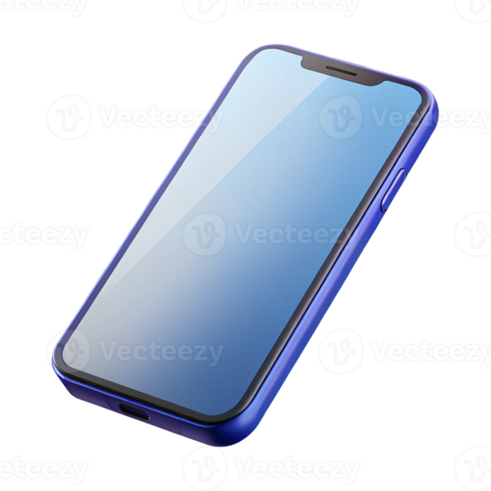 magnificent creative Modern smartphone displaying a blank screen premium png