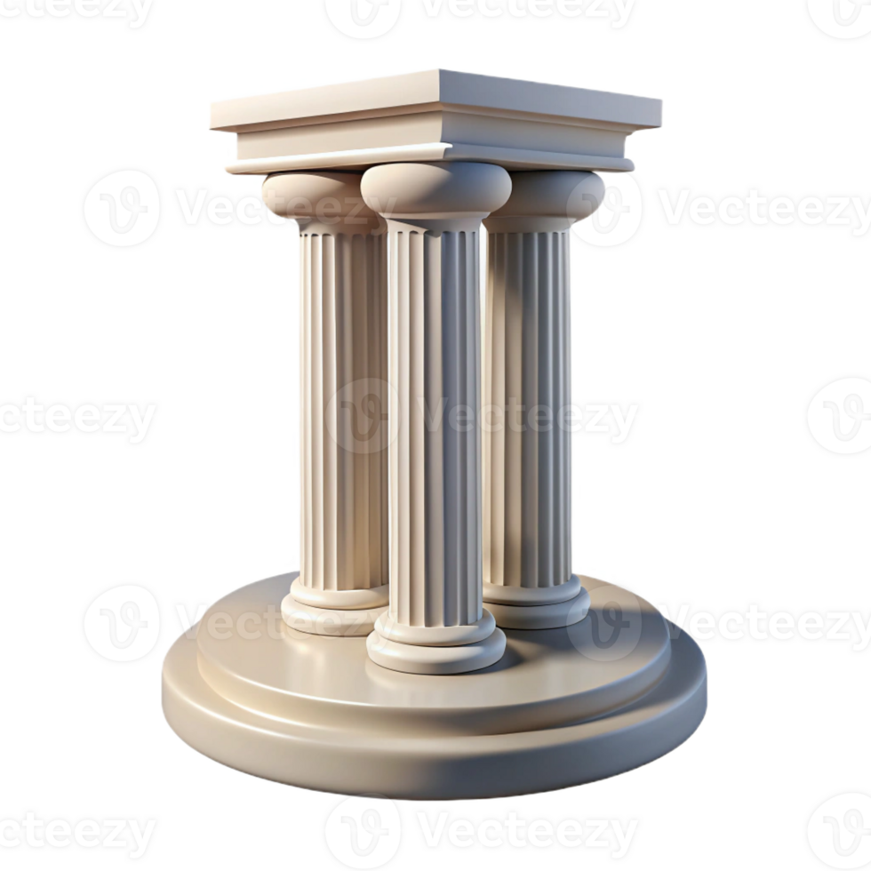 stunning traditional Classical column base, Doric order, high resolution png