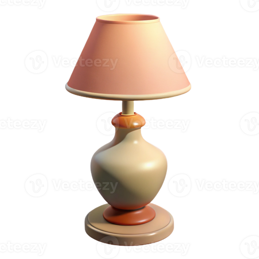 dramatic creative Table lamp, ceramic base, fabric shade exclusive png