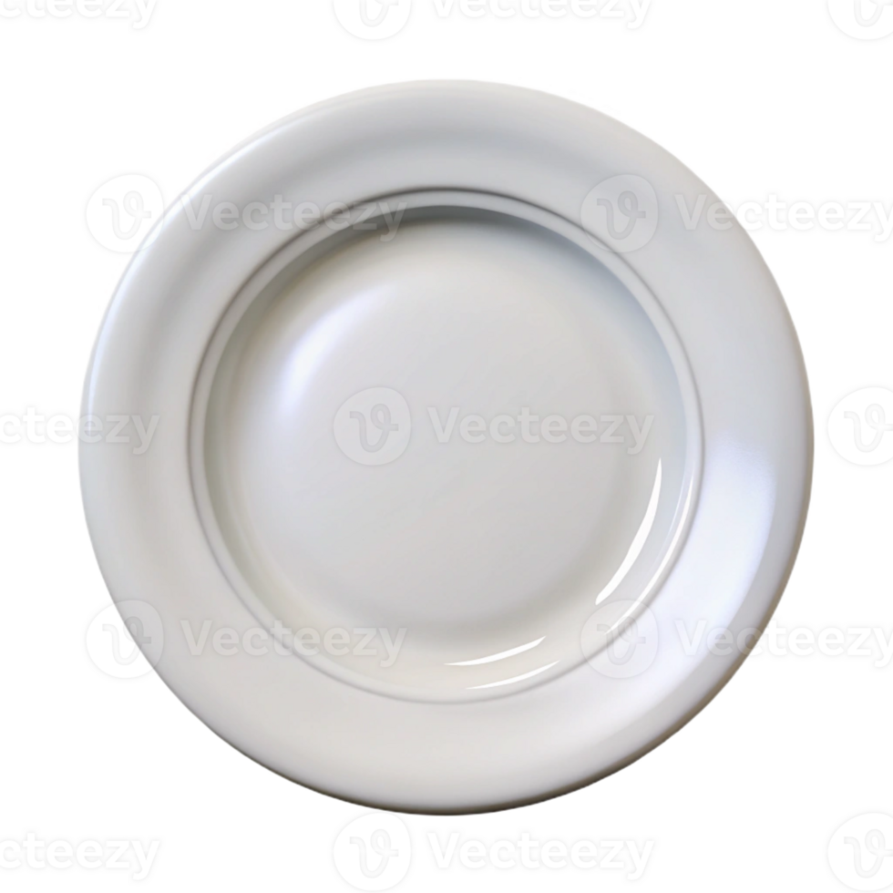magnificent minimalist Plate, white, round, classic design, original png