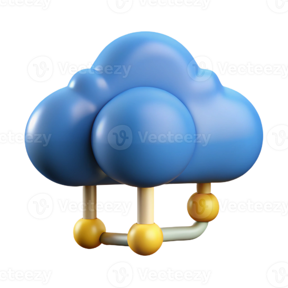 vibrant minimalist Cloud computing icon professional png