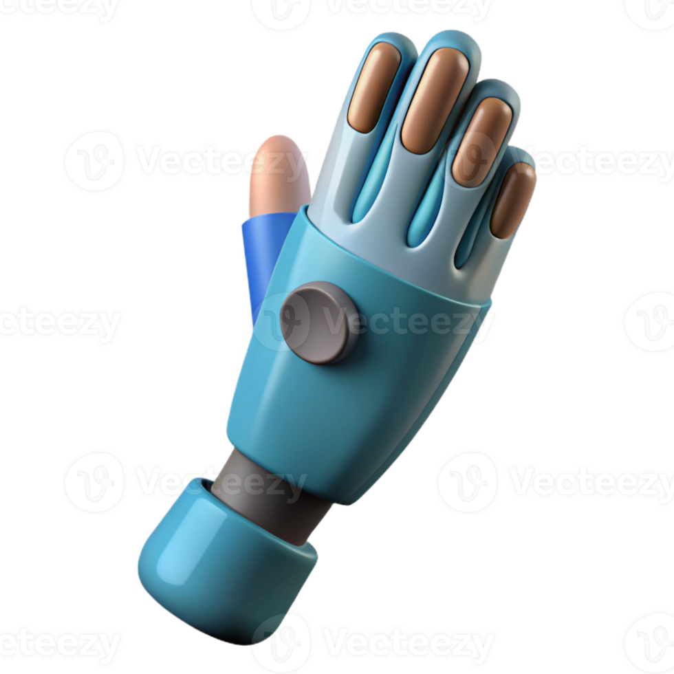 wonderful artistic 3D printed prosthetic limb 4K png