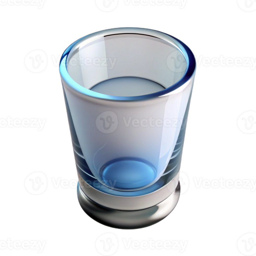 dramatic creative Shot glass, clear, small and thick, high resolution png