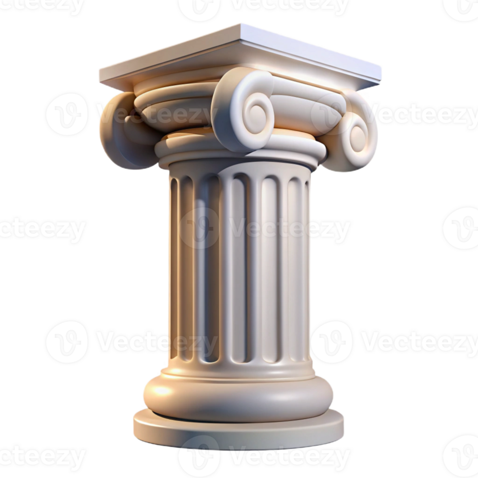 serene creative Classical column capital Ionic style genuine png