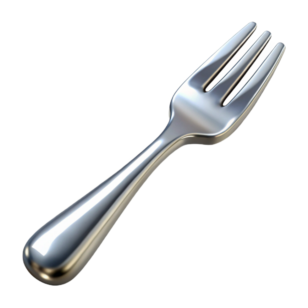 wonderful contemporary A silver fork, polished and gleaming genuine png