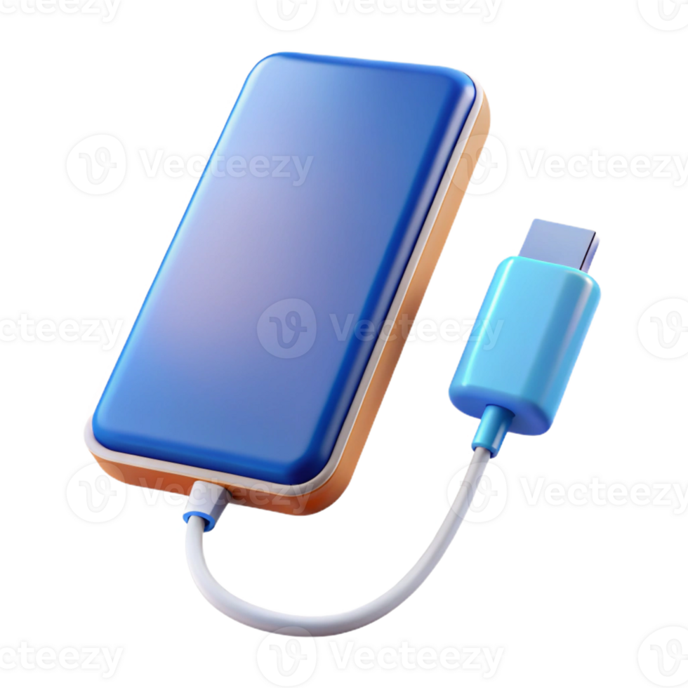 stunning rustic Power bank charging a smartphone original png