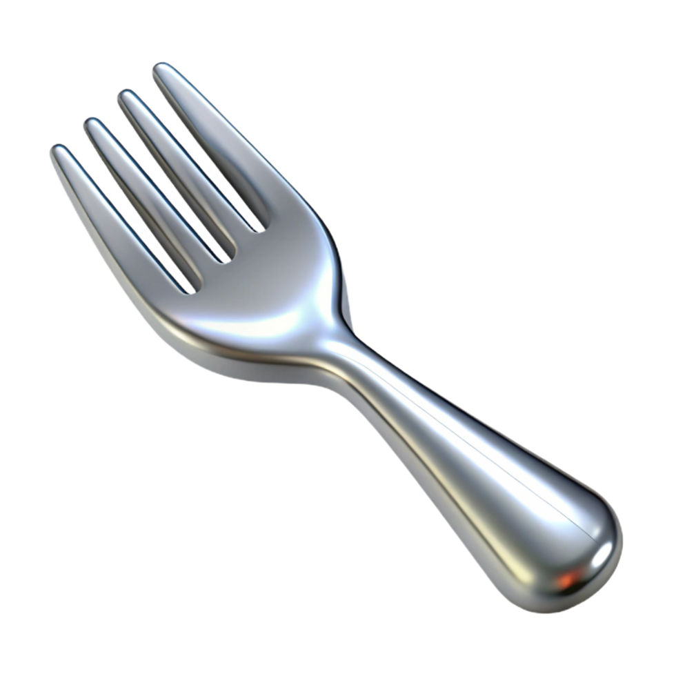 wonderful artistic A silver fork, polished and gleaming exclusive png