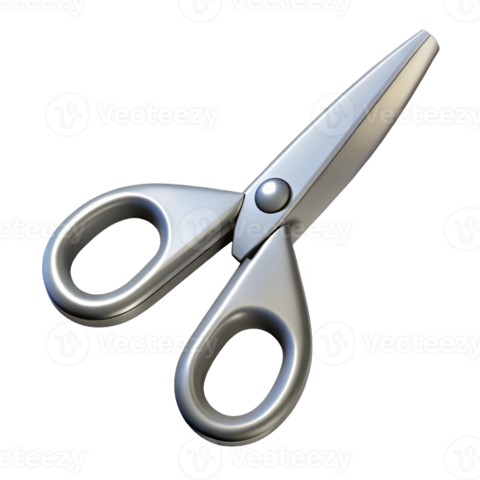 extraordinary creative Scissors, silver, sharp blades, 4K png