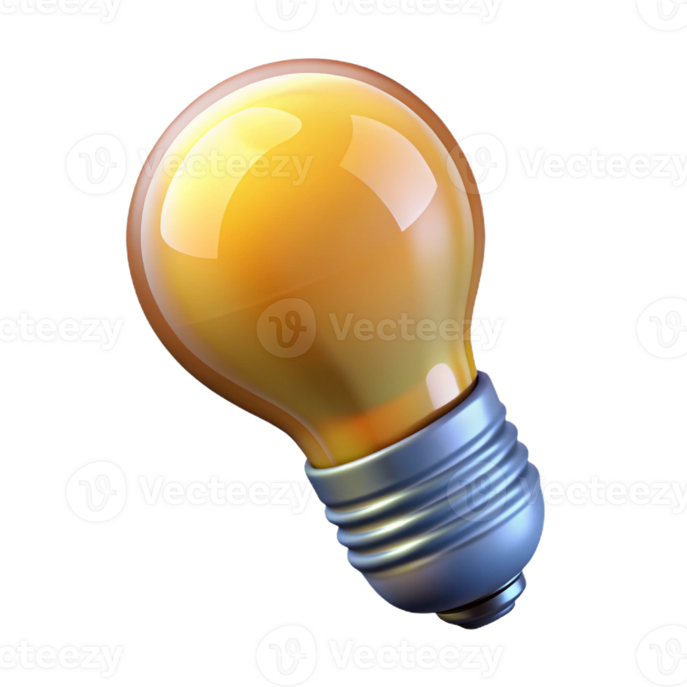 wonderful abstract A brand new, unused light bulb premium png