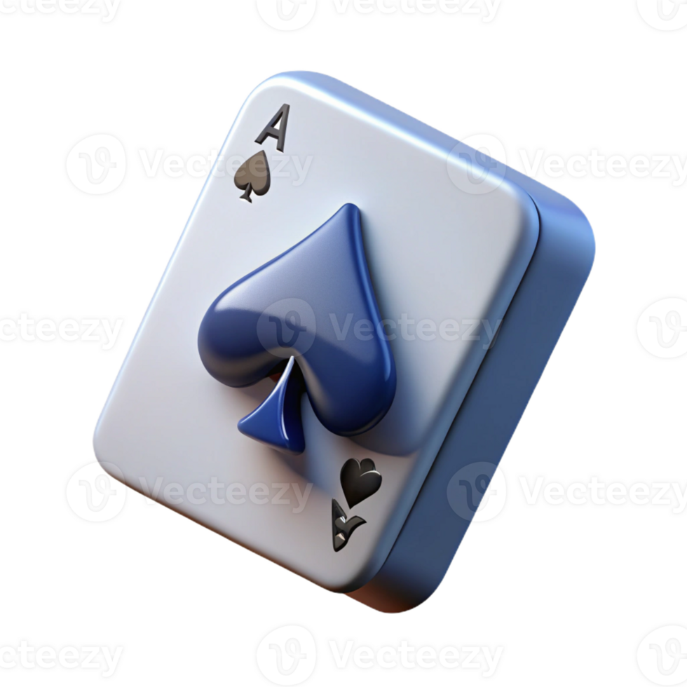 wonderful creative A single playing card, the Ace of Spades premium png