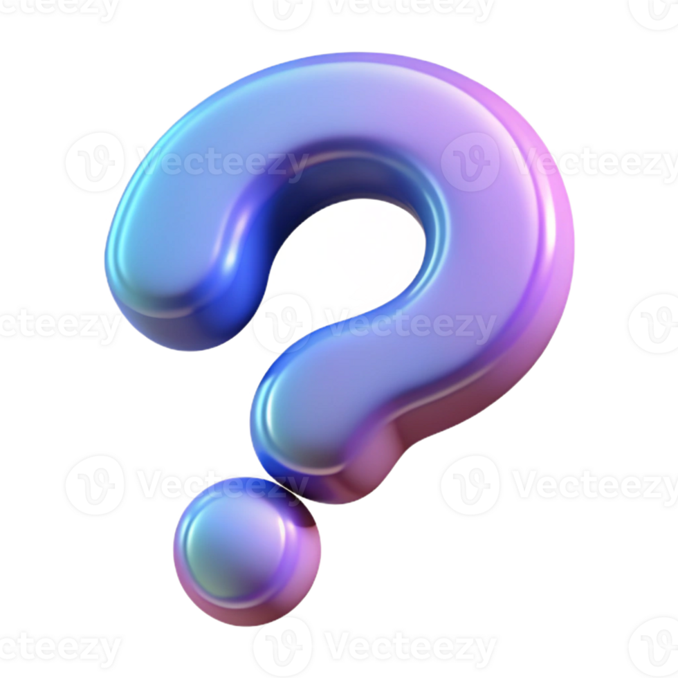 magnificent contemporary A question mark, stylized, abstract curiosity exclusive png