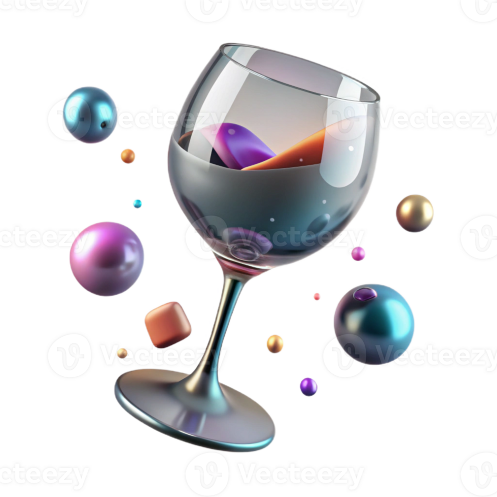 stunning modern Empty Wine Glass Clear Stem Transparent for Bar Menus high resolution png