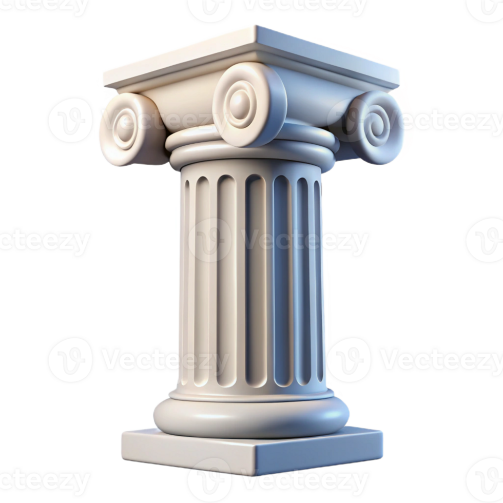 wonderful classic Classical column capital Ionic style 4K png