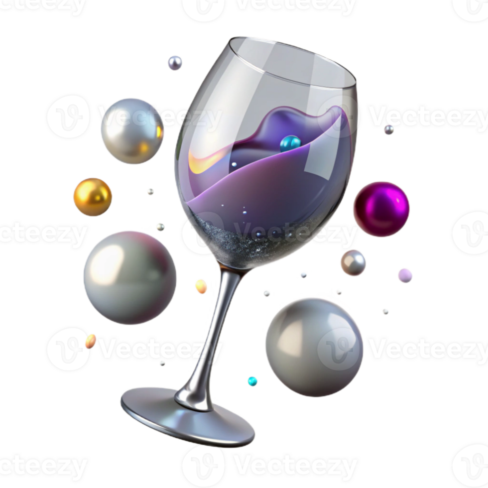 impressive traditional Empty Wine Glass Clear Stem Transparent for Bar Menus high resolution png