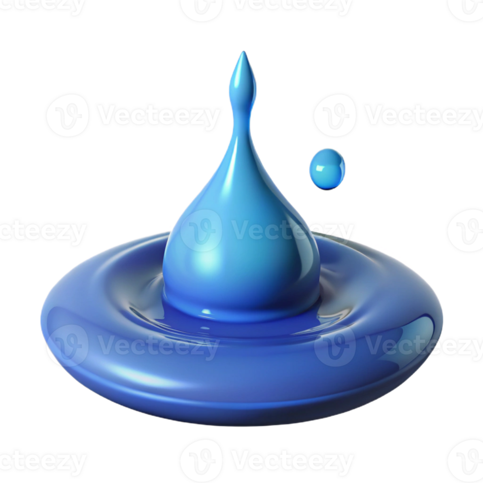 stunning minimalist A single drop of water splashing into a puddle, high-speed photography, dynamic and abstract original png