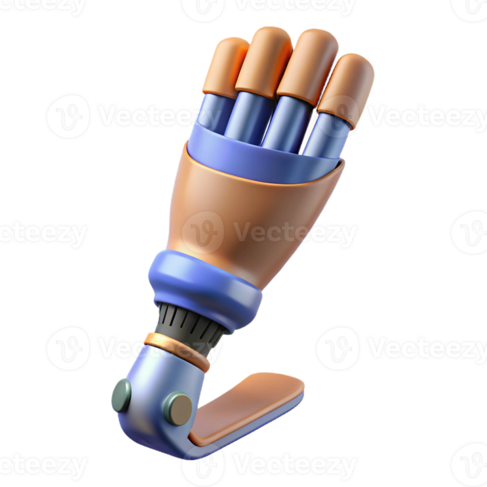 dramatic modern 3D printed prosthetic limb high quality png