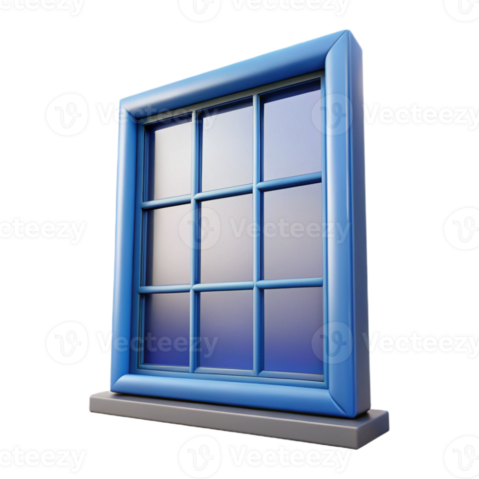 serene traditional Modern window frame, vinyl, professional png
