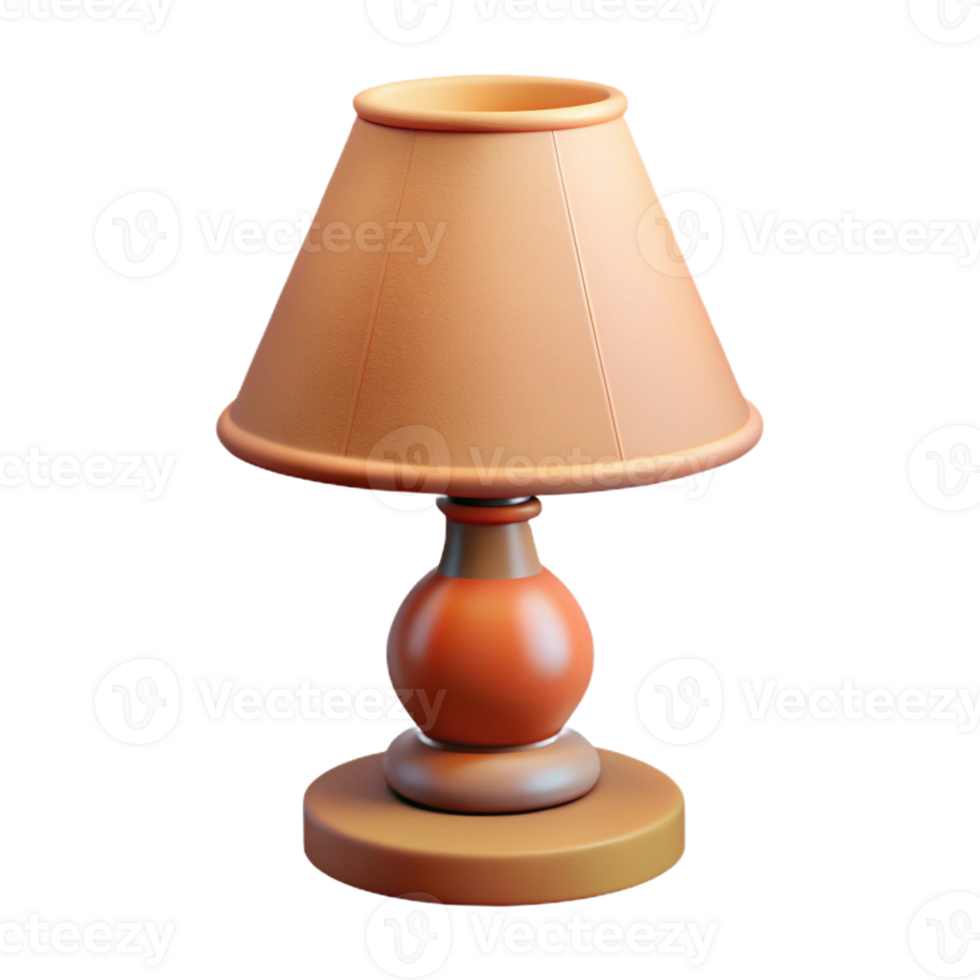 stunning modern Table lamp, ceramic base, fabric shade 4K png
