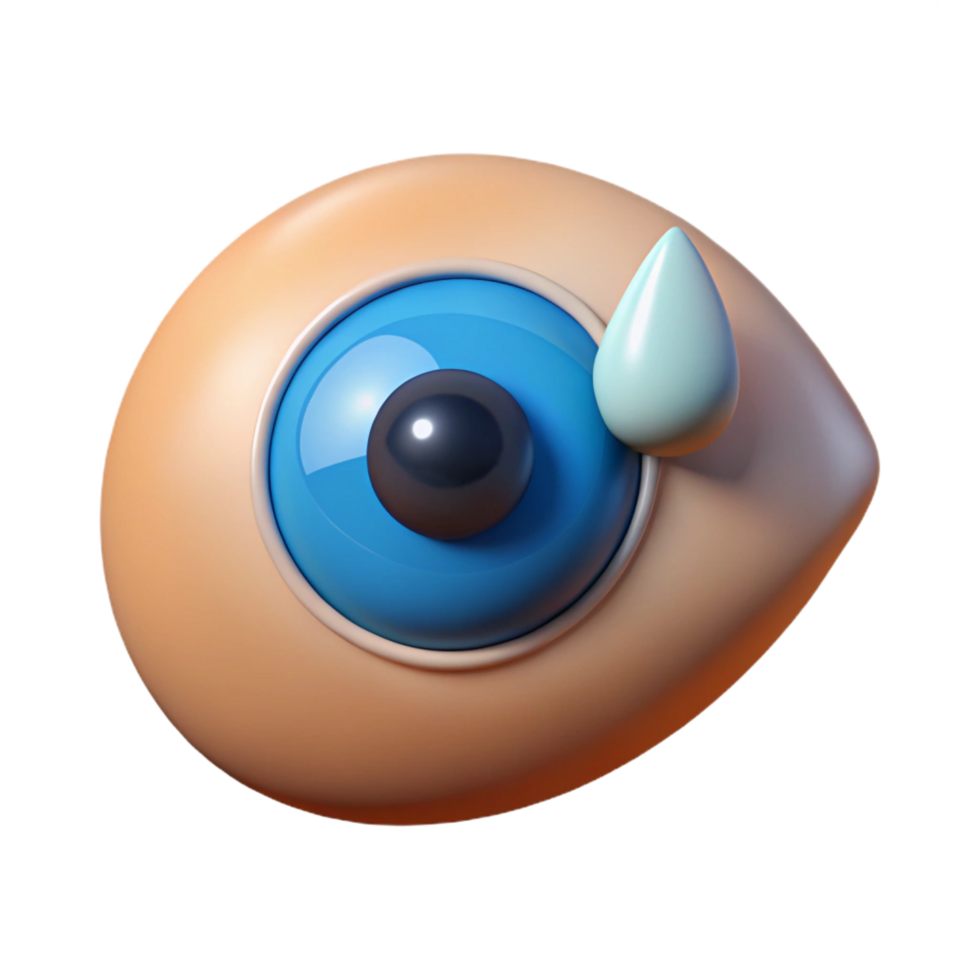 elegant abstract A single human eye, crying a single tear original png