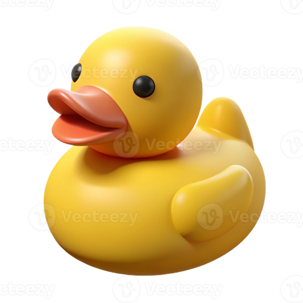 wonderful modern Rubber duck, yellow, classic design, authentic png
